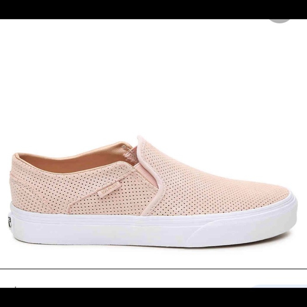 Vans Asher perforated suede slip on sneakers